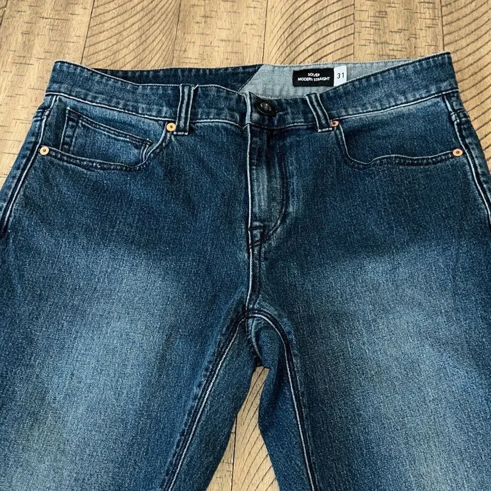 Volcom Men's Dark Blue Straight Jeans